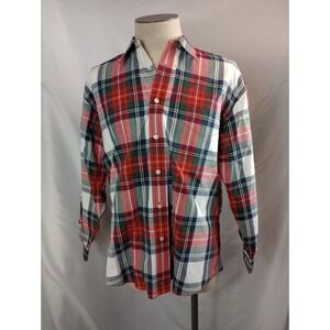 Náutica Men's Shirt Size Large Plaid Long Sleeve Western Wear Preppy Button Up